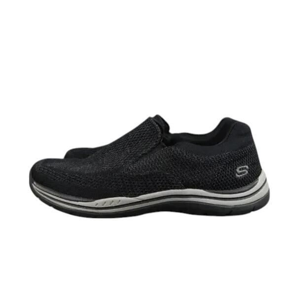 Skechers Shoes Men 9 Slip On Relaxed Fit Loafer Memory Foam Expected Gomel Black - Picture 3 of 11
